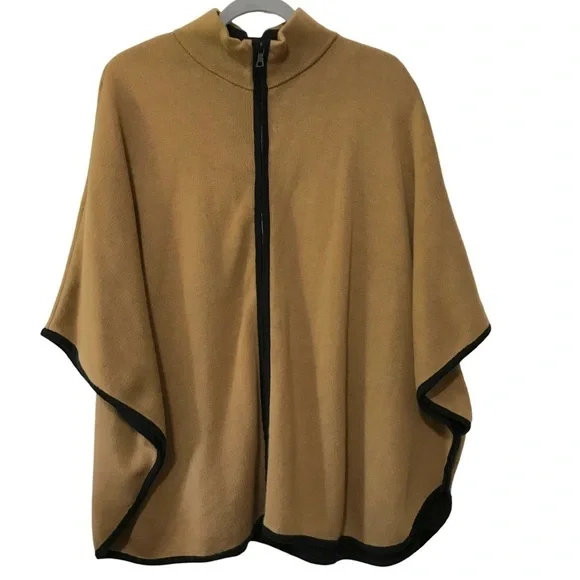 Anne Klein Color Block Zip Front Cape Size Large - Picture 11 of 11